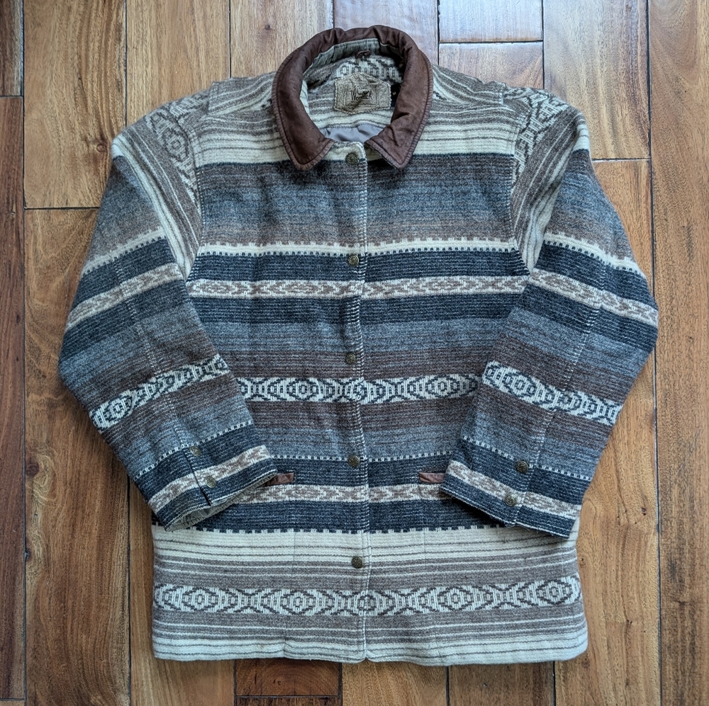 90's Woolrich Southwest Barn Blanket Coat (M) - Picture 1 of 7